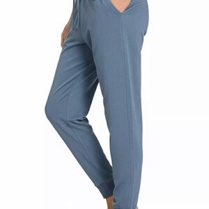 Zenana Drawstring Dusty Blue Cotton Joggers with Pockets Size 1X